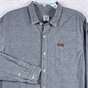 Coalatree Mens L Gray Organic Cotton Classic Preppy Casual Outdoor Shirt USA
